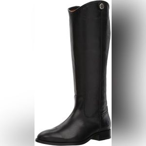 Frye Melissa Button 2 Boot Black Equestrian Riding Size 8
